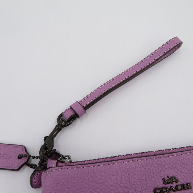 COACH | コーチ スモール リストレット ペブルドレザー ポーチ F2296-22952 ピンク【瀬戸大橋店】