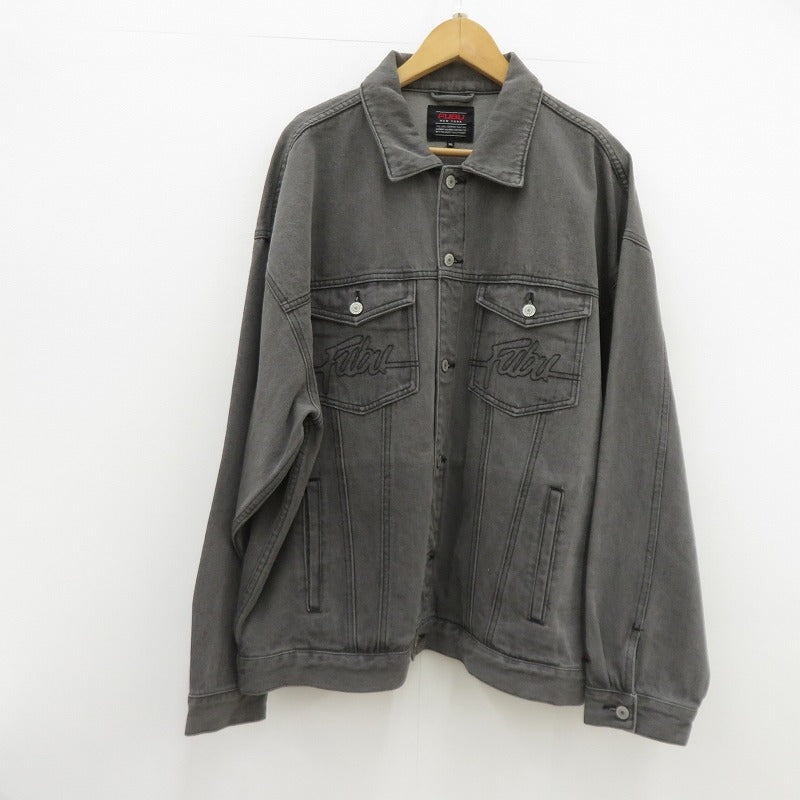FUBU ジャケット デニム FAM-42307 ブラック サイズ：XL【瀬戸大橋店】