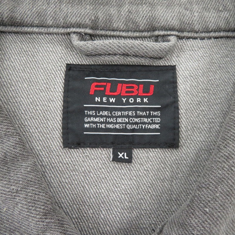 FUBU ジャケット デニム FAM-42307 ブラック サイズ：XL【瀬戸大橋店】