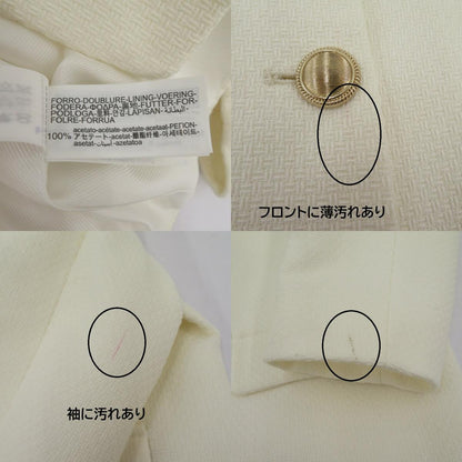 ZARA | ザラ ラウンドネック ピケ ブレザー ジャケット その他アウター ホワイト サイズ：L【瀬戸大橋店】