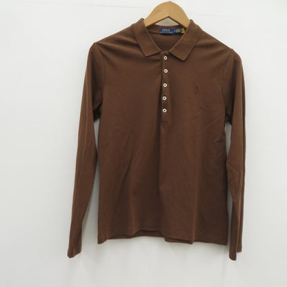 POLO RALPH LAUREN | ポロ・ラルフローレン LS POLO-LONG SLEEVE-POLO SHIRT ポロシャツ 211915782005 ブラウン サイズ：M【瀬戸大橋店】