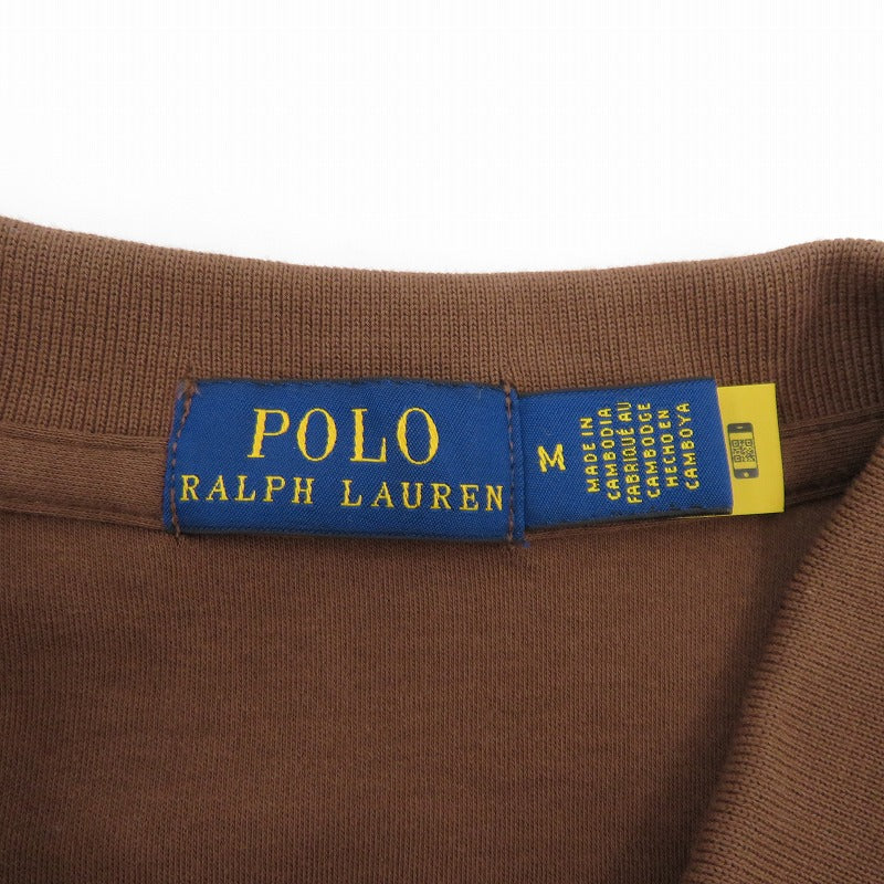 POLO RALPH LAUREN | ポロ・ラルフローレン LS POLO-LONG SLEEVE-POLO SHIRT ポロシャツ 211915782005 ブラウン サイズ：M【瀬戸大橋店】