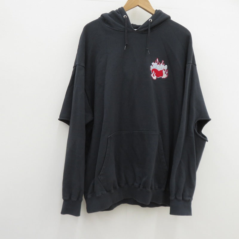 X-girl | エックスガール ELBOW SLIT SWEAT HOODIE パーカー 105233012006 ブラック サイズ：S【瀬戸大橋店】