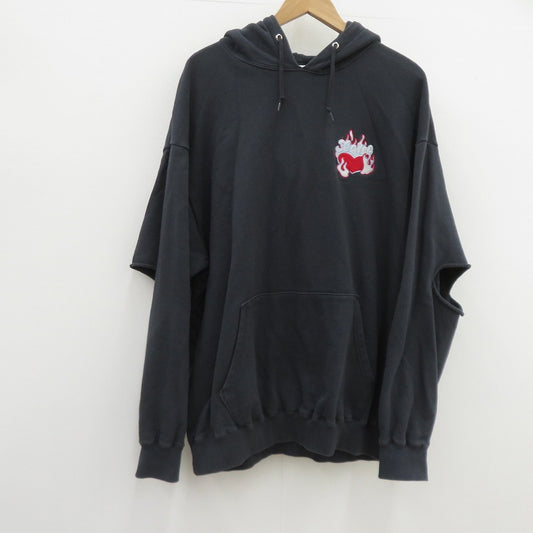 X-girl | エックスガール ELBOW SLIT SWEAT HOODIE パーカー 105233012006 ブラック サイズ：S【瀬戸大橋店】