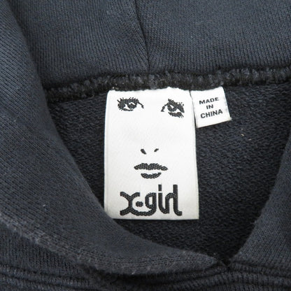X-girl | エックスガール ELBOW SLIT SWEAT HOODIE パーカー 105233012006 ブラック サイズ：S【瀬戸大橋店】