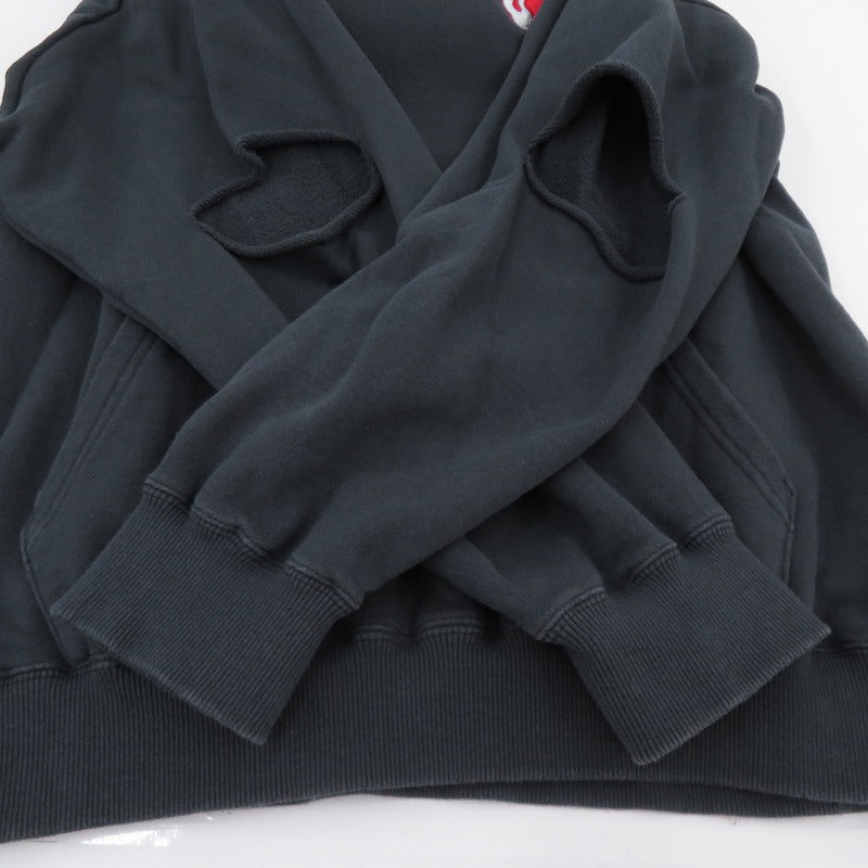 X-girl | エックスガール ELBOW SLIT SWEAT HOODIE パーカー 105233012006 ブラック サイズ：S【瀬戸大橋店】