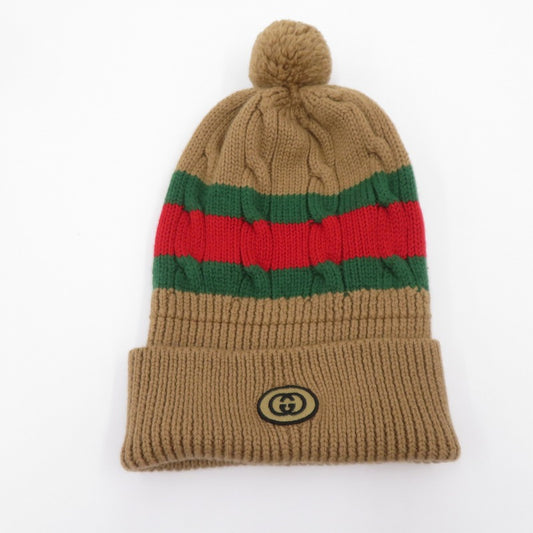 GUCCI | グッチ シェリーライン ニットキャップ 674064 4G206 ベージュ サイズ：M【瀬戸大橋店】