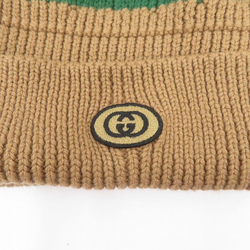 GUCCI | グッチ シェリーライン ニットキャップ 674064 4G206 ベージュ サイズ：M【瀬戸大橋店】