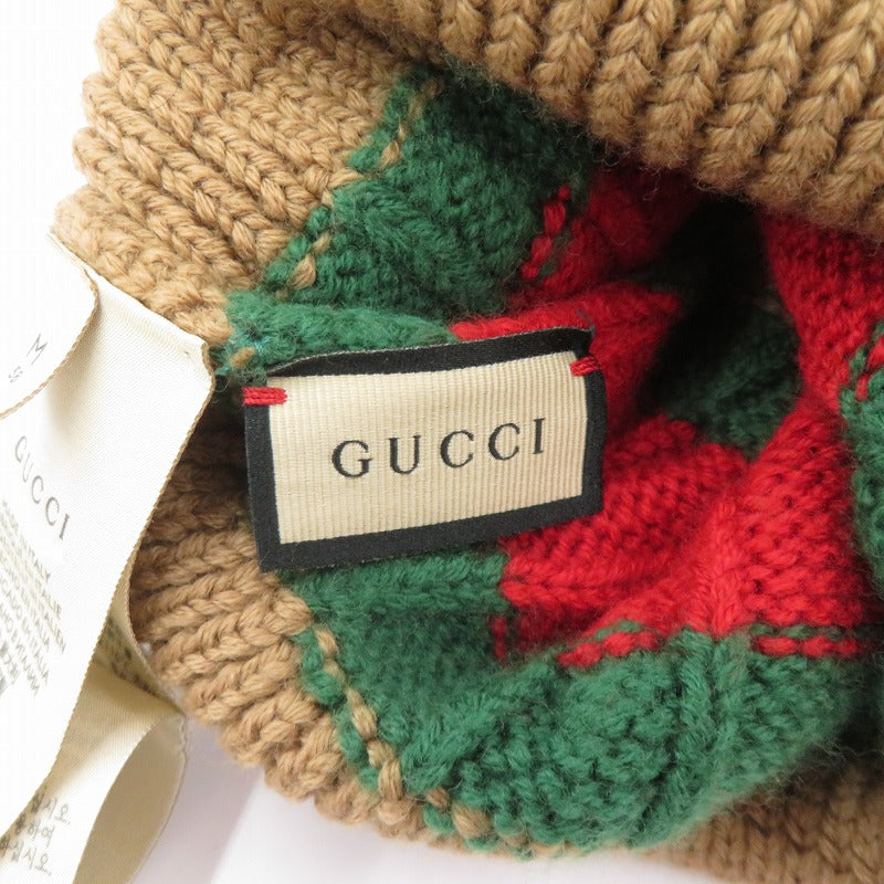 GUCCI | グッチ シェリーライン ニットキャップ 674064 4G206 ベージュ サイズ：M【瀬戸大橋店】