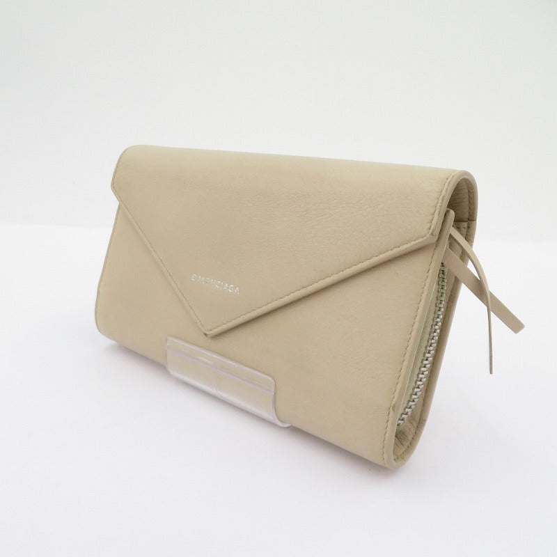 BALENCIAGA | バレンシアガ ペーパー マニー ジップアラウンドウォレット 長財布 371661･2730･584046 ベージュ【瀬戸大橋店】