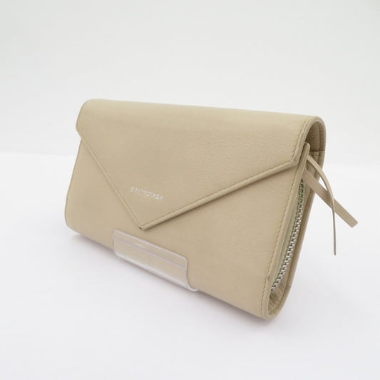 BALENCIAGA | バレンシアガ ペーパー マニー ジップアラウンドウォレット 長財布 371661･2730･584046 ベージュ【瀬戸大橋店】