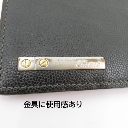 CARTIER | カルティエ サントス 二つ折り財布 L3000772 ブラック【瀬戸大橋店】