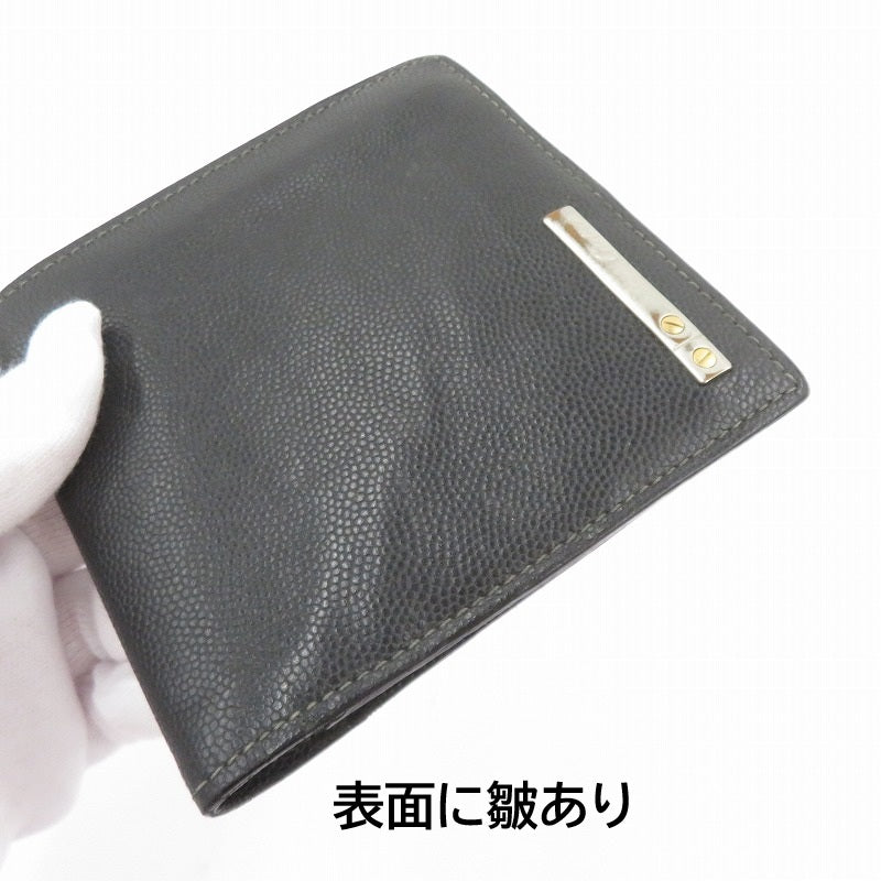 CARTIER | カルティエ サントス 二つ折り財布 L3000772 ブラック【瀬戸大橋店】