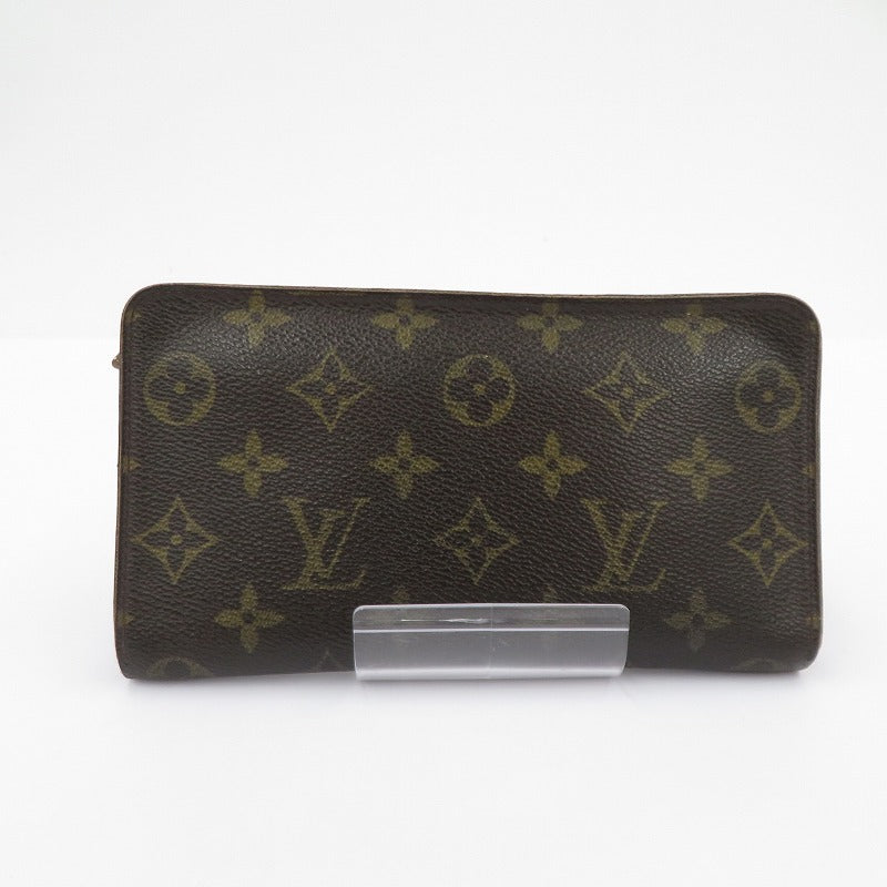 LOUIS VUITTON | ルイ・ヴィトン モノグラム ポルトモネジップ 長財布 M61727 ブラウン【瀬戸大橋店】