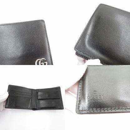 GUCCI | グッチ GGマーモント 二つ折り財布 428725・203887 ブラック【瀬戸大橋店】