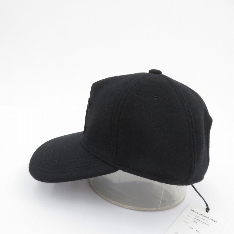 COOTIE | クーティー Wool Melton 5 Panel Cap ウールキャップ キャップ CTE-25A510 ブラック サイズ：FreeSize【瀬戸大橋店】