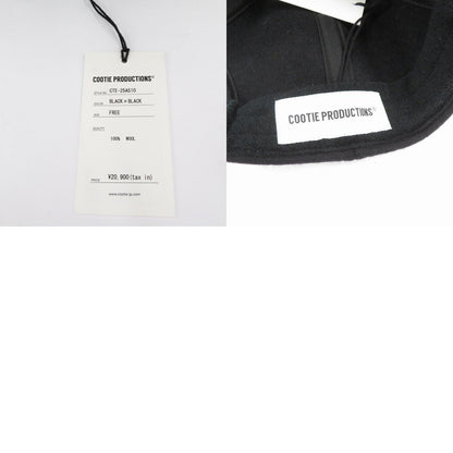 COOTIE | クーティー Wool Melton 5 Panel Cap ウールキャップ キャップ CTE-25A510 ブラック サイズ：FreeSize【瀬戸大橋店】