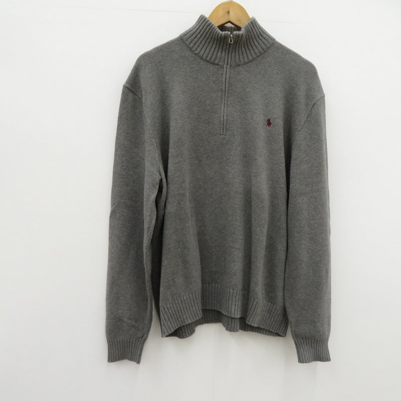 POLO RALPH LAUREN | ポロ・ラルフローレン ハーフジップ ニット グレー サイズ：XL【瀬戸大橋店】