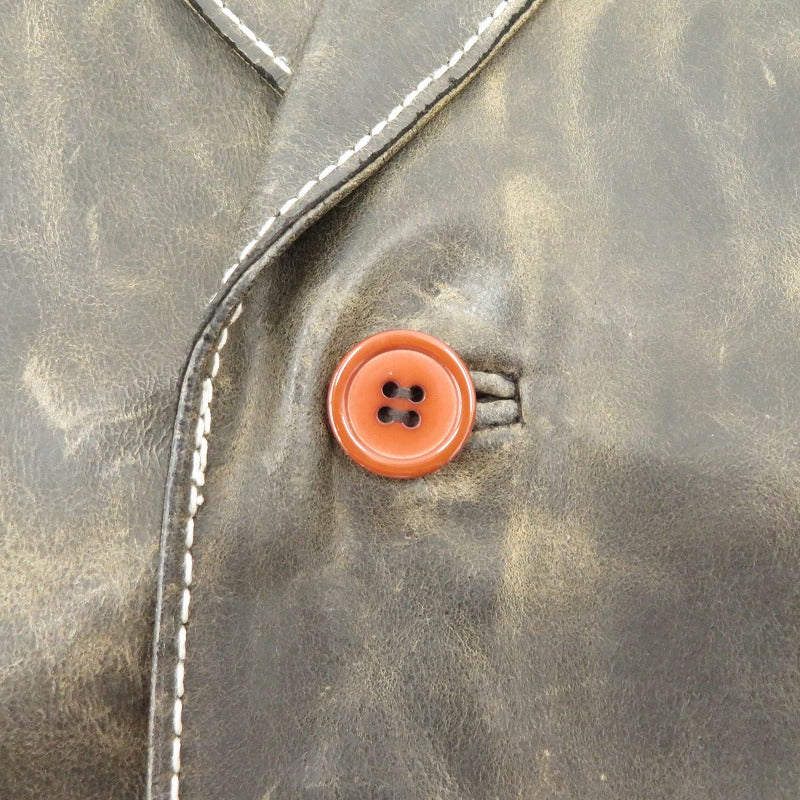 SPINASH HOMME ジャケット レザー ブラウン サイズ：M【瀬戸大橋店】