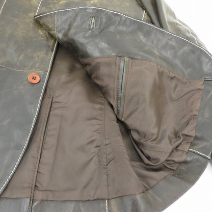 SPINASH HOMME ジャケット レザー ブラウン サイズ：M【瀬戸大橋店】