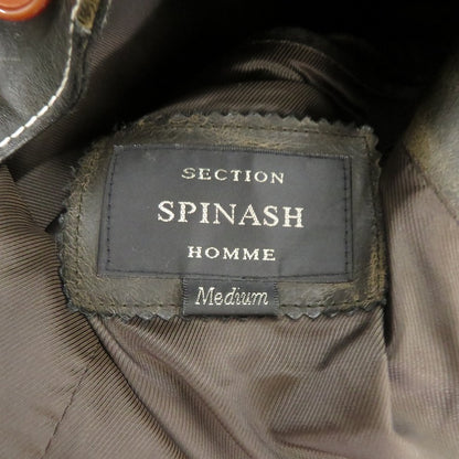 SPINASH HOMME ジャケット レザー ブラウン サイズ：M【瀬戸大橋店】