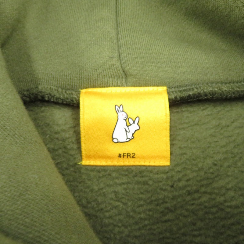 #FR2 | エフアールツー World Peace hoodie パーカー カーキ サイズ：M【瀬戸大橋店】