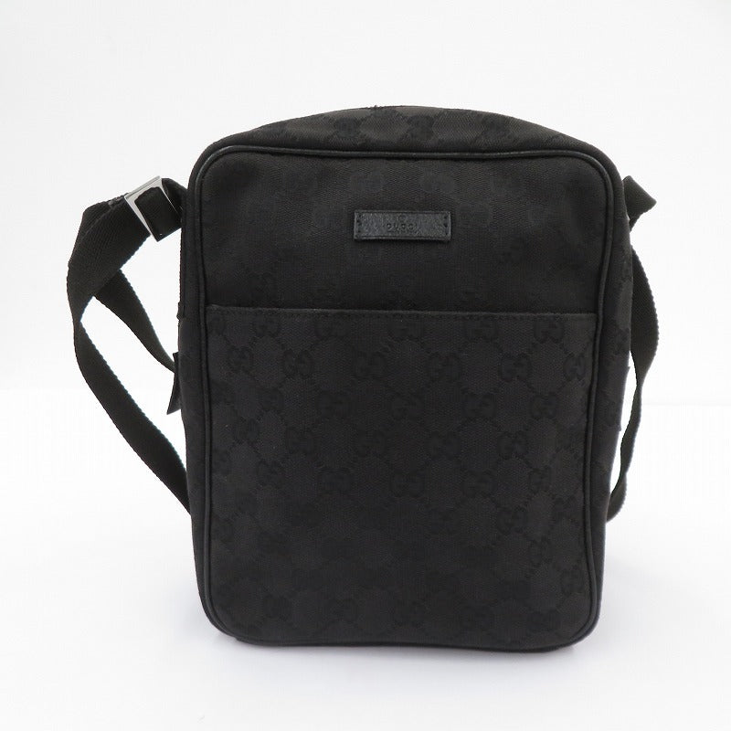 GUCCI | グッチ GGキャンバス ショルダーバッグ 122759・3444 ブラック【瀬戸大橋店】