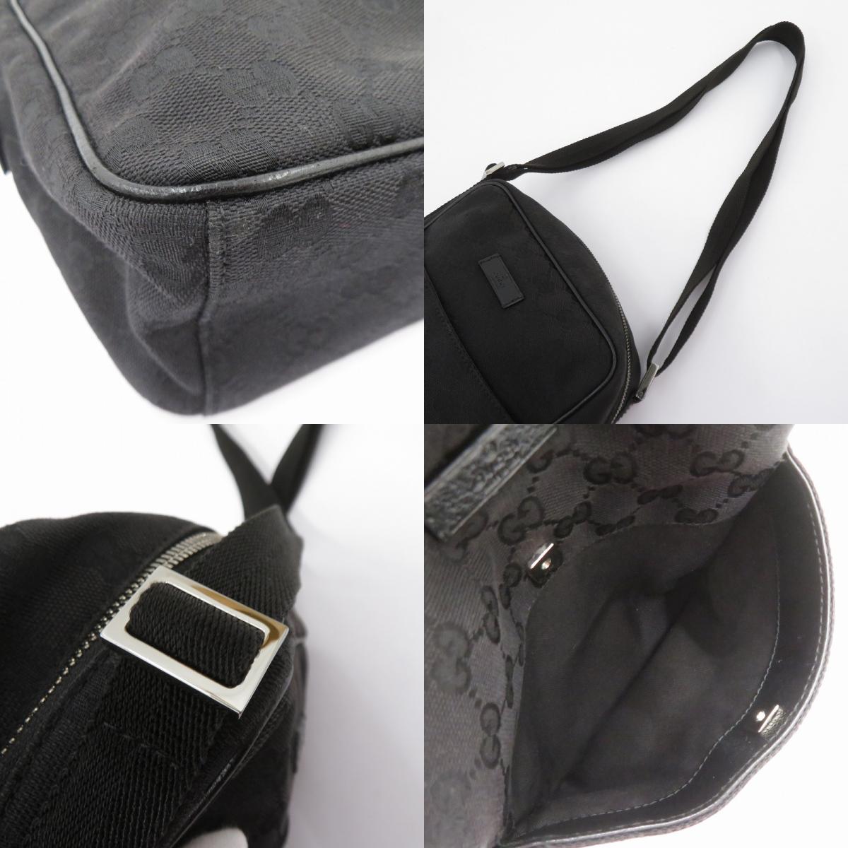 GUCCI | グッチ GGキャンバス ショルダーバッグ 122759・3444 ブラック【瀬戸大橋店】
