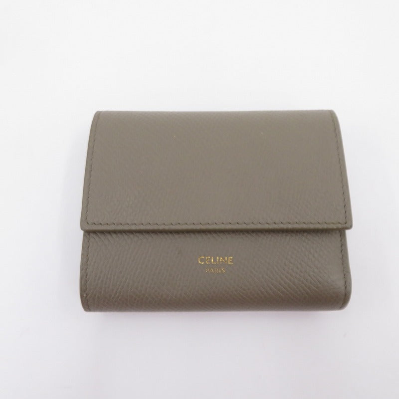 CELINE | セリーヌ スモール トリフォールド ウォレット 三つ折り財布 グレー【瀬戸大橋店】