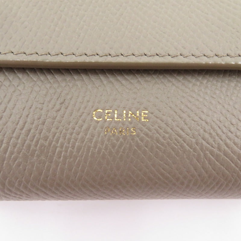 CELINE | セリーヌ スモール トリフォールド ウォレット 三つ折り財布 グレー【瀬戸大橋店】