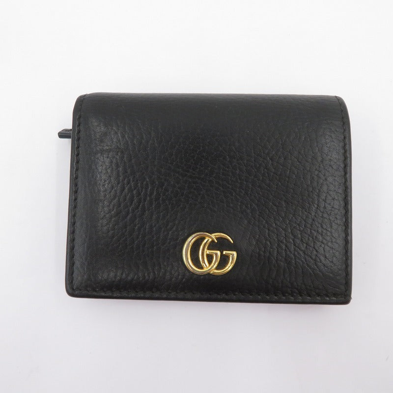 GUCCI | グッチ GGマーモント 二つ折り財布 456126 2149 ブラック【瀬戸大橋店】