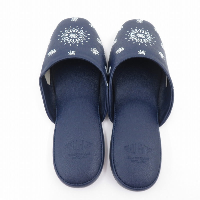 CHALLENGER | チャレンジャー BANDANA SLIPPERS スリッパ サンダル CLG-AC 025-041 サイズ:27.0cm ネイビー 27cm【瀬戸大橋店】