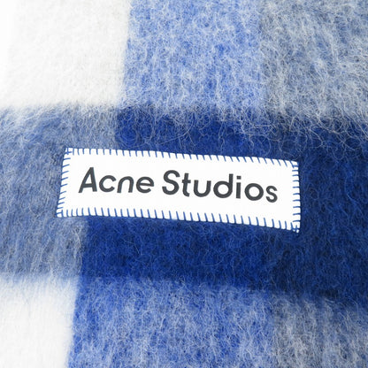 ACNE STUDIOS | アクネストゥディオズ モヘアチェックスカーフ 25fw マフラー FN-UX-SCAR000115 ブルー【瀬戸大橋店】