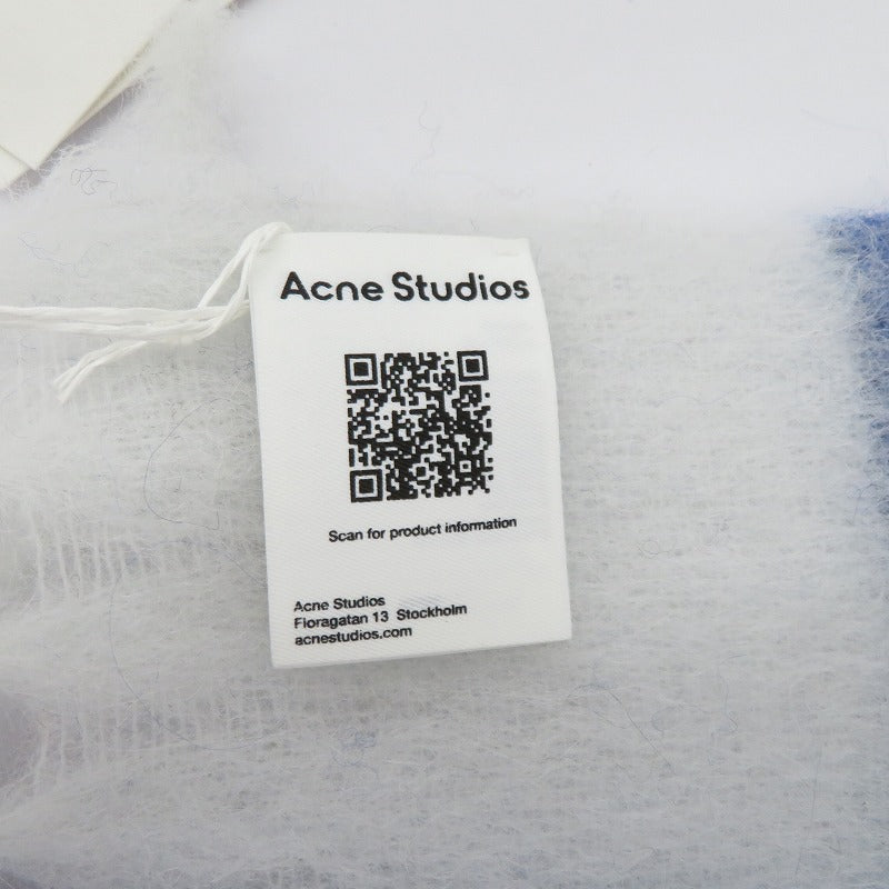 ACNE STUDIOS | アクネストゥディオズ モヘアチェックスカーフ 25fw マフラー FN-UX-SCAR000115 ブルー【瀬戸大橋店】