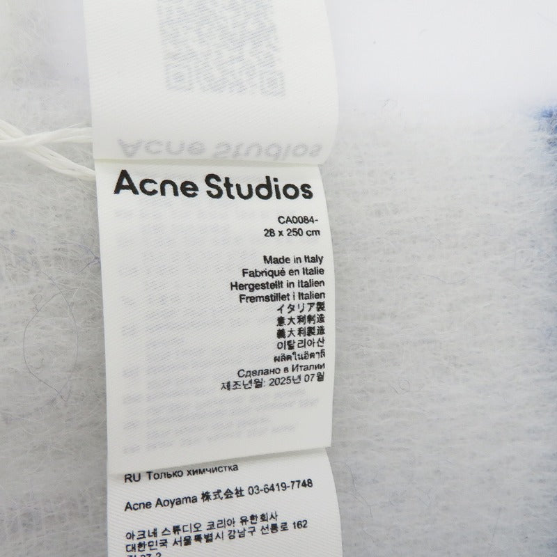 ACNE STUDIOS | アクネストゥディオズ モヘアチェックスカーフ 25fw マフラー FN-UX-SCAR000115 ブルー【瀬戸大橋店】