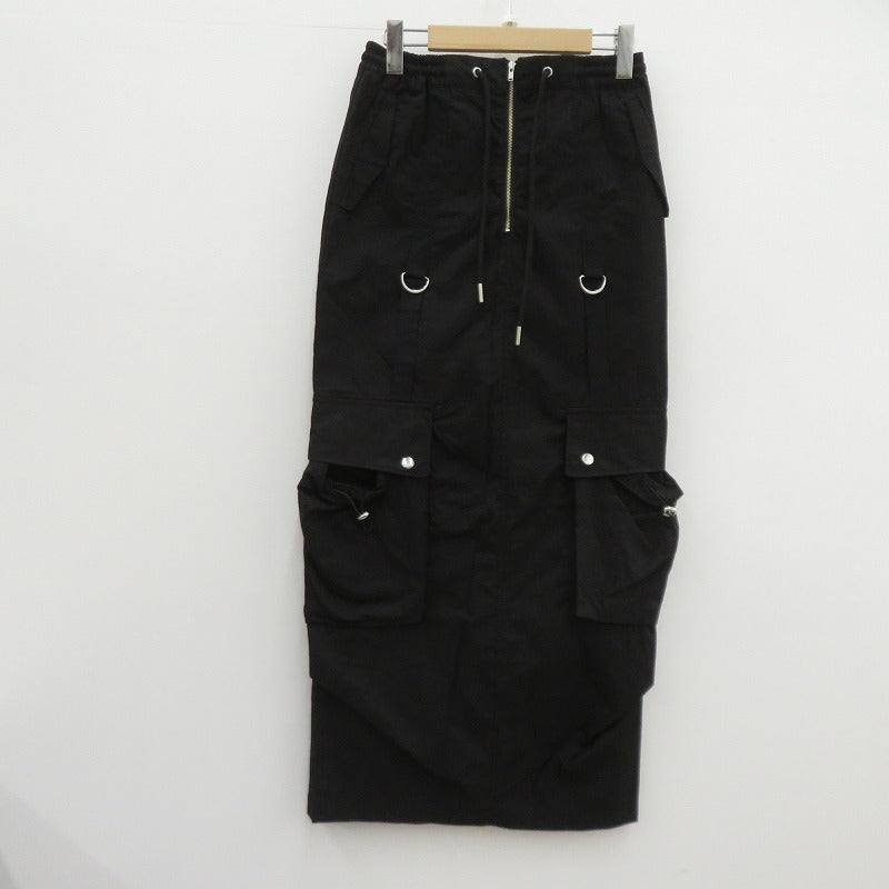 Knuth Marf low rize cargo skirt スカート KM24SUG04 ブラック サイズ：FreeSize【瀬戸大橋店】