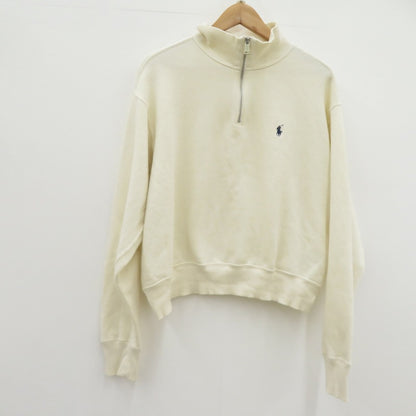 POLO RALPH LAUREN | ポロ・ラルフローレン ハーフジップスウェット/QRタグ スウェット アイボリー サイズ：L【瀬戸大橋店】