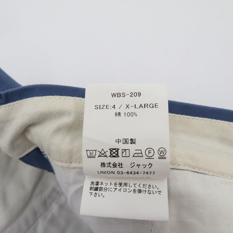 UNION | ユニオン YARBO SHORT ショートパンツ WBS-209 ブルー サイズ：XL【瀬戸大橋店】