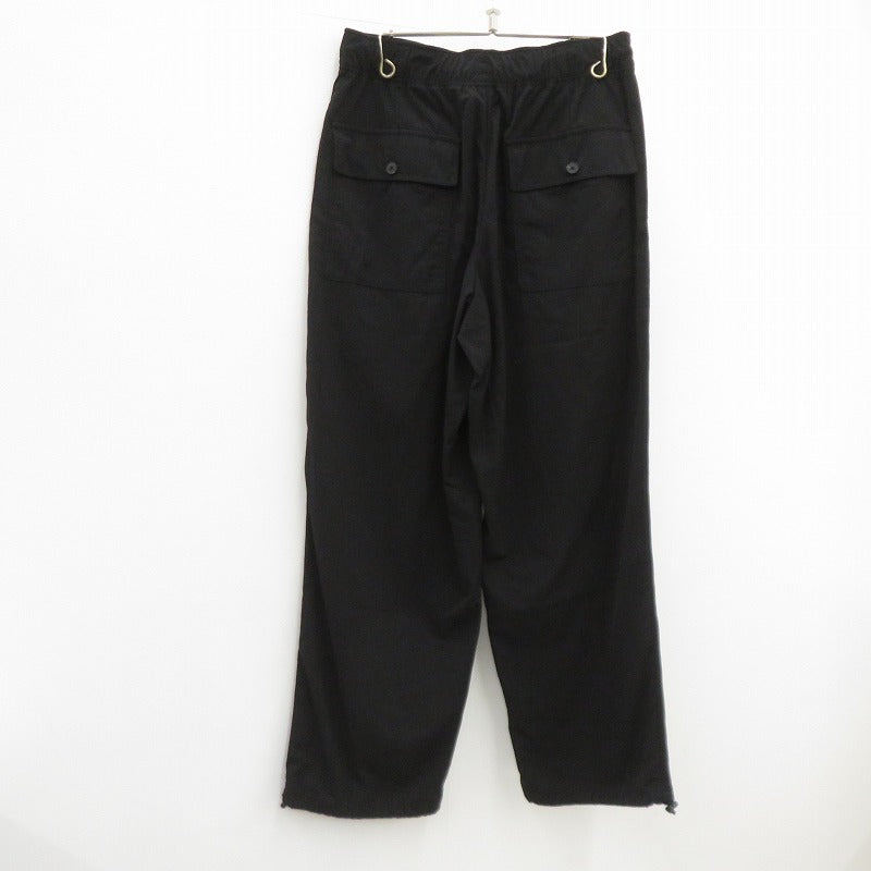 ATON | エイトン 25ss HIGH TWIST NYLON UTILITY PANTS ユーティリティパンツ パンツ 8003782 ブラック サイズ：3【瀬戸大橋店】