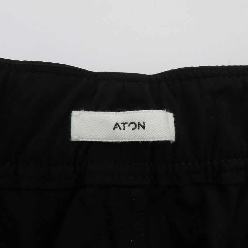 ATON | エイトン 25ss HIGH TWIST NYLON UTILITY PANTS ユーティリティパンツ パンツ 8003782 ブラック サイズ：3【瀬戸大橋店】