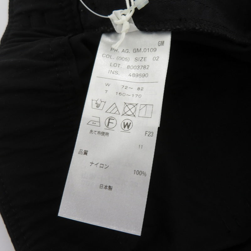 ATON | エイトン 25ss HIGH TWIST NYLON UTILITY PANTS ユーティリティパンツ パンツ 8003782 ブラック サイズ：3【瀬戸大橋店】