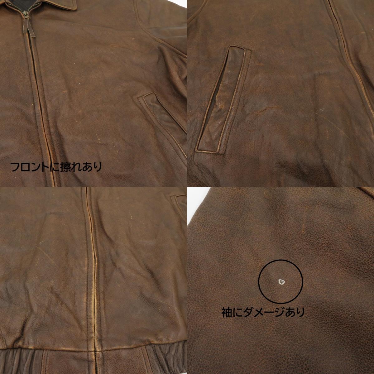 St. John's Bay ジャケット レザー ブラウン サイズ：XL【瀬戸大橋店】