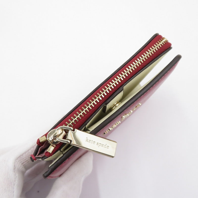 kate spade NEW YORK | ケイトスペードニューヨーク マディソン スモール L ジップ ウォレット 二つ折り財布 KN226 レッド【瀬戸大橋店】