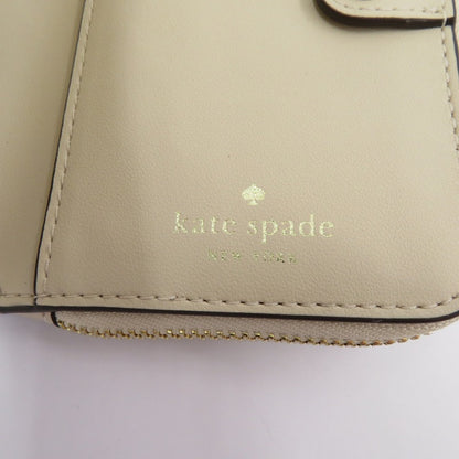 kate spade NEW YORK | ケイトスペードニューヨーク スペード フラワー スモール L-ジップ ウォレット 二つ折り財布 KK894 グレージュ【瀬戸大橋店】