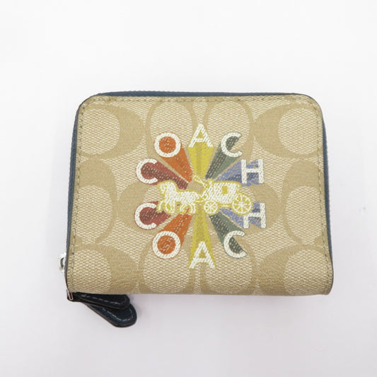 COACH | コーチ シグネチャー ラウンドファスナー財布 コインケース E1932 F76754 マルチカラー【瀬戸大橋店】