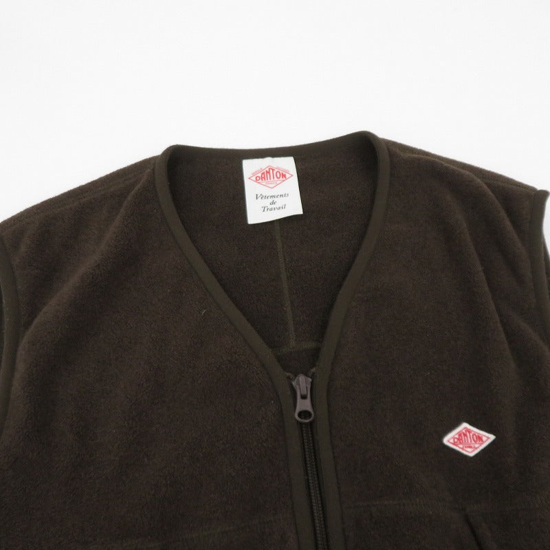 Danton | ダントン POLARTEC FLEECE ZIP VEST ベスト DT-A0363PSF ブラウン サイズ：S【瀬戸大橋店】