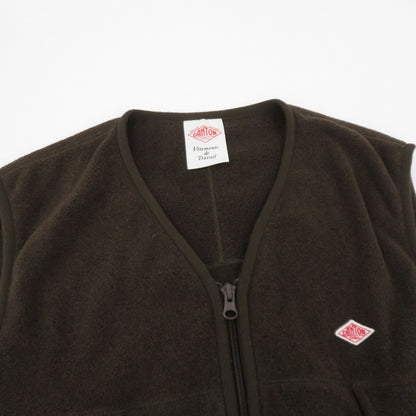 Danton | ダントン POLARTEC FLEECE ZIP VEST ベスト DT-A0363PSF ブラウン サイズ：S【瀬戸大橋店】
