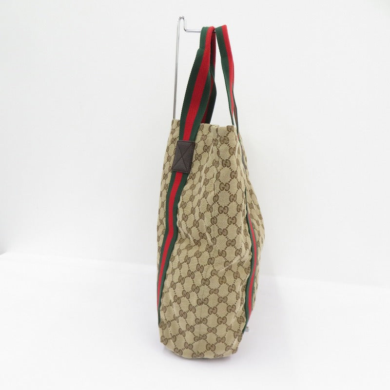 GUCCI | グッチ GGキャンバス シェリーライン トートバッグ 189669･506681 ベージュ【瀬戸大橋店】