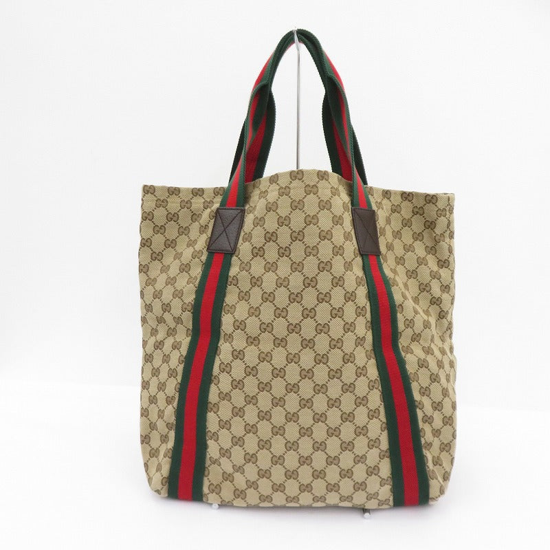 GUCCI | グッチ GGキャンバス シェリーライン トートバッグ 189669･506681 ベージュ【瀬戸大橋店】