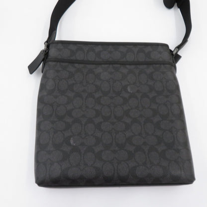 COACH | コーチ シグネチャー スリム メッセンジャー ショルダーバッグ M2444-CW227 ブラック【瀬戸大橋店】